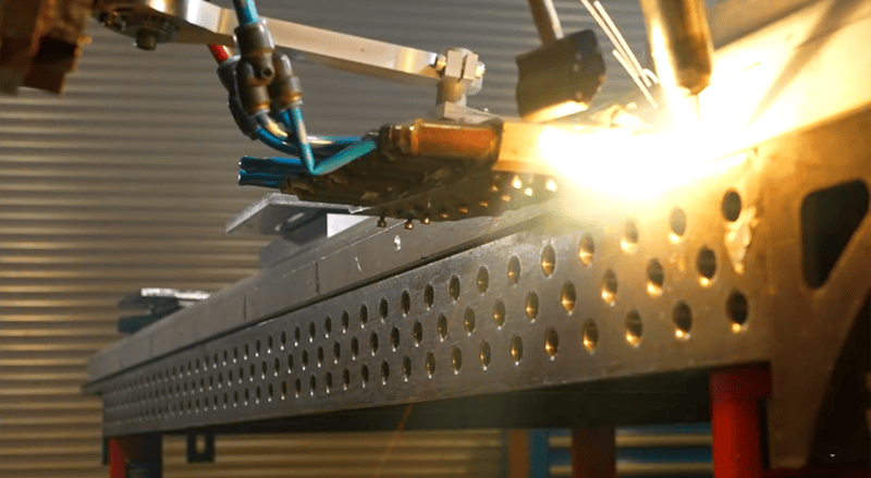 Laser welding of a wagon part
